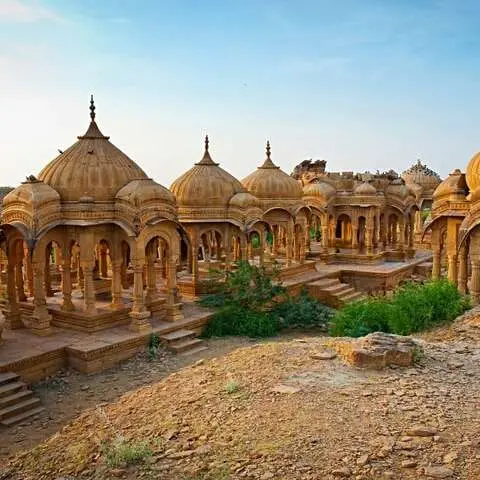 Domed chhatris at Bada Bagh